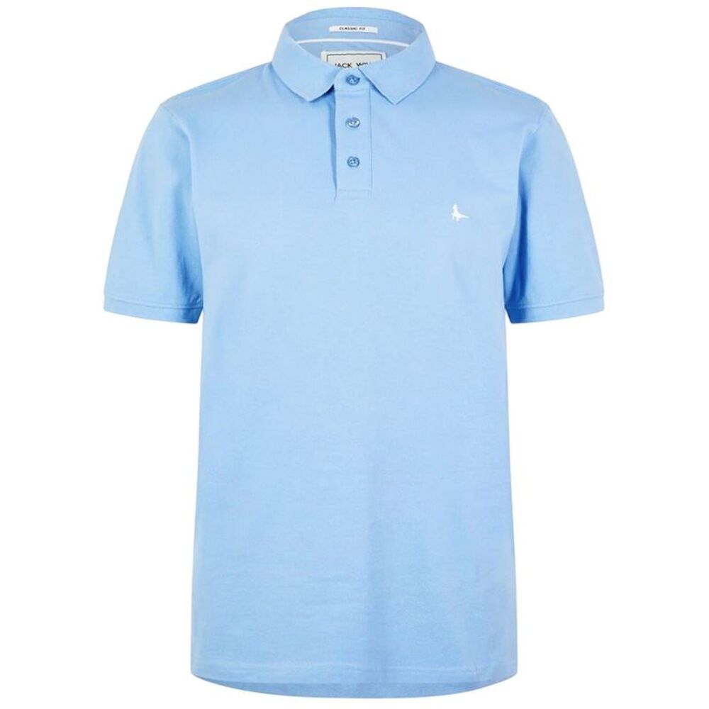 Jack Wills Mens Classic Embroidered Logo Polo Shirt / Sky